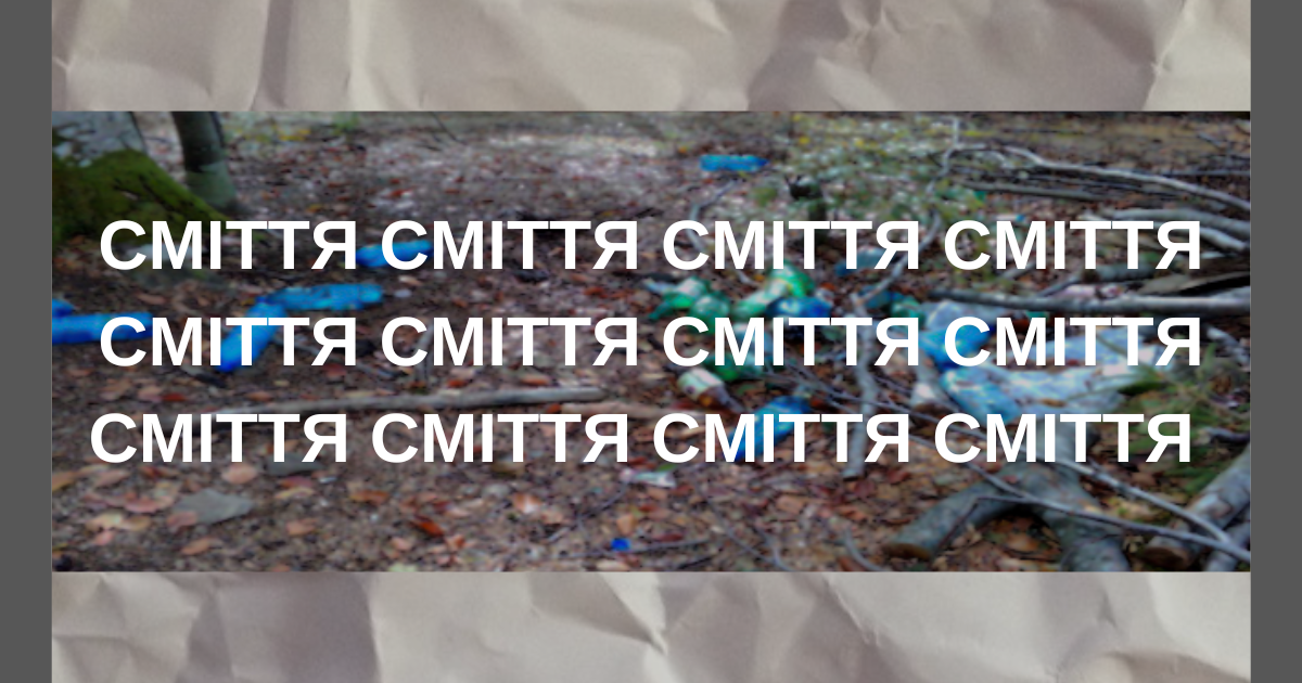 The problem of illegal dumps in forests