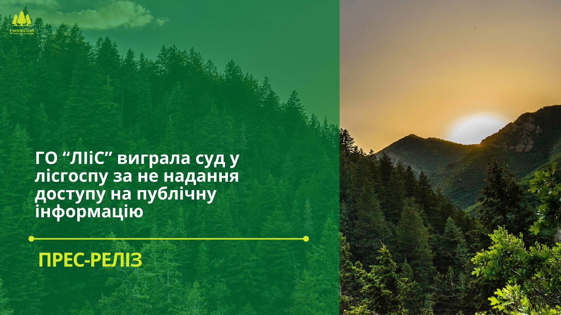 ГО “ЛІіС” виграла суд у лісгоспу за не надання доступу на публічну інформацію