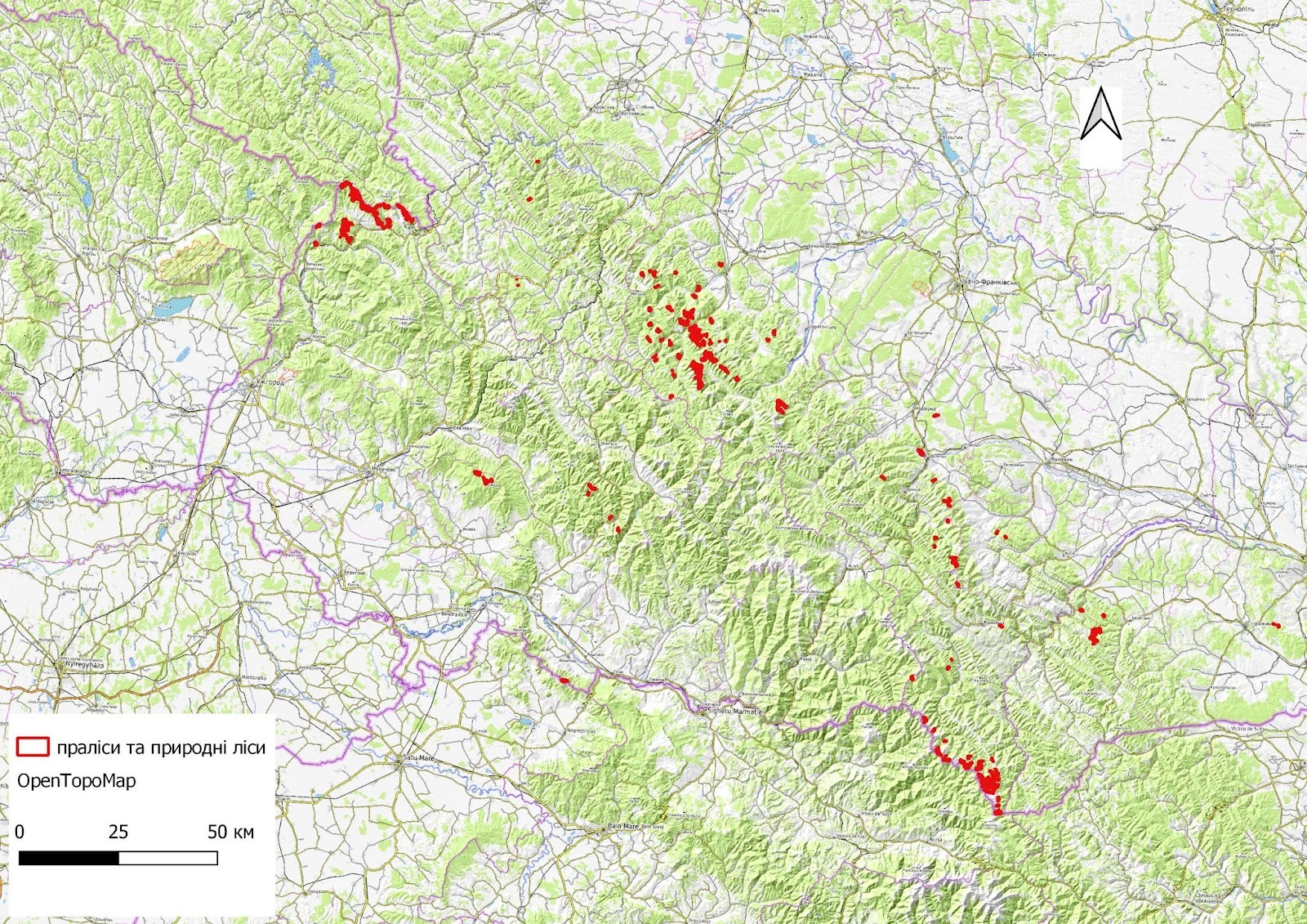 Monitoring report of old growth forest changes in the Ukrainian Carpathians for October 2021