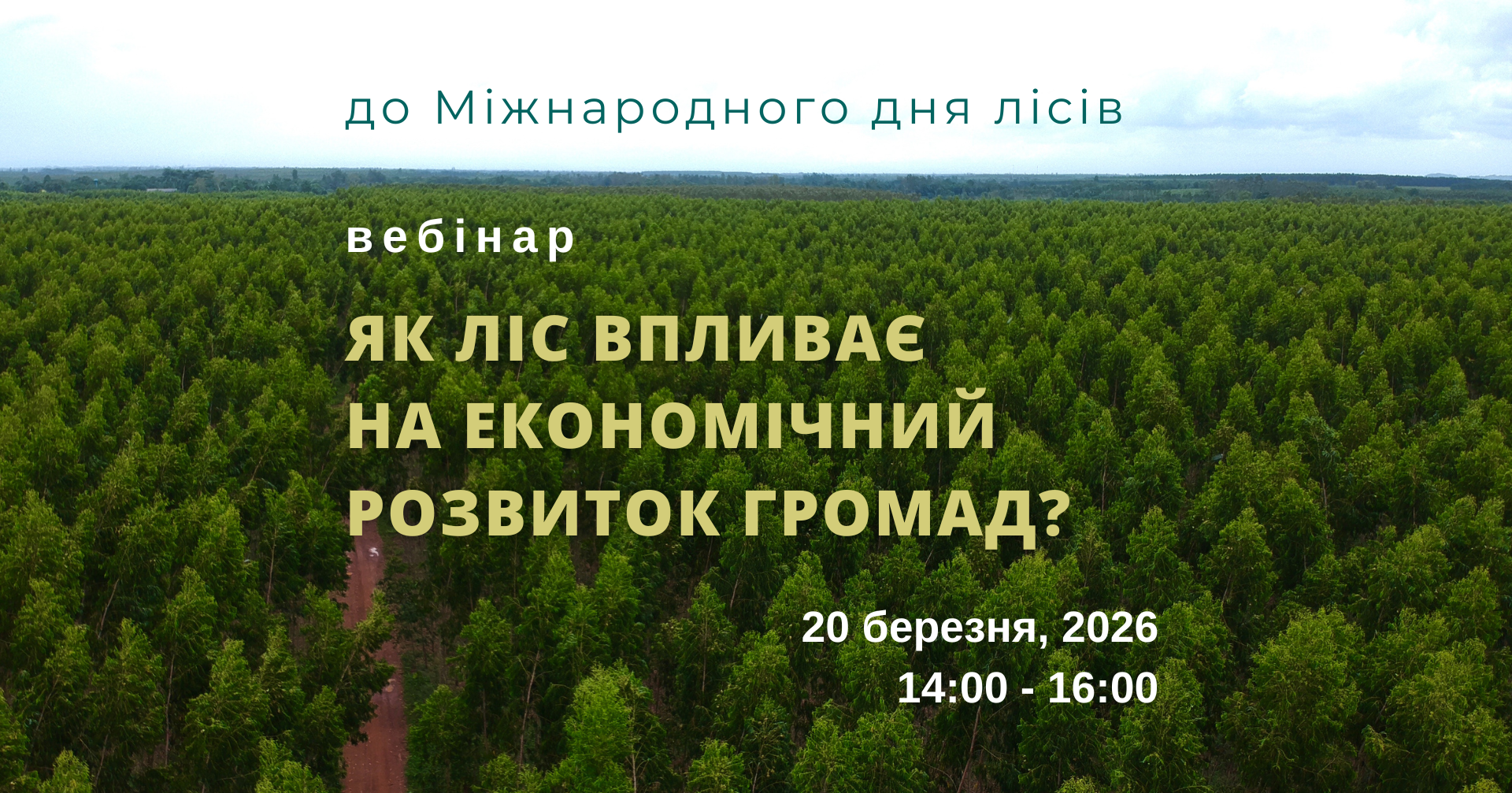 Вебінар «Як ліс впливає на економічний розвиток громад?»