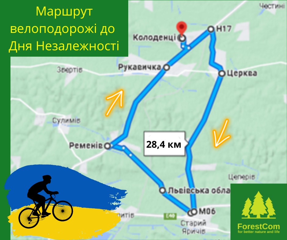 Велоподорож в День незалежності від ГО "ЛІіС"